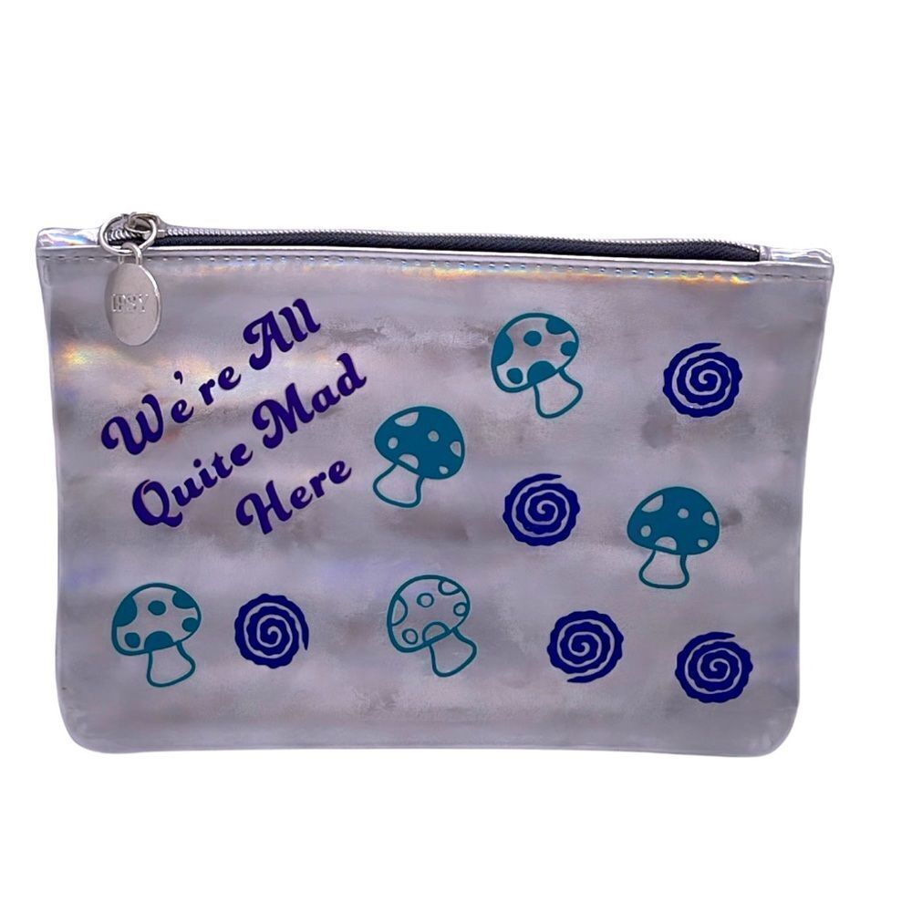 NWT Wool + Pepper Co. WE’RE ALL QUITE MAD HERE Cosmetic Bag